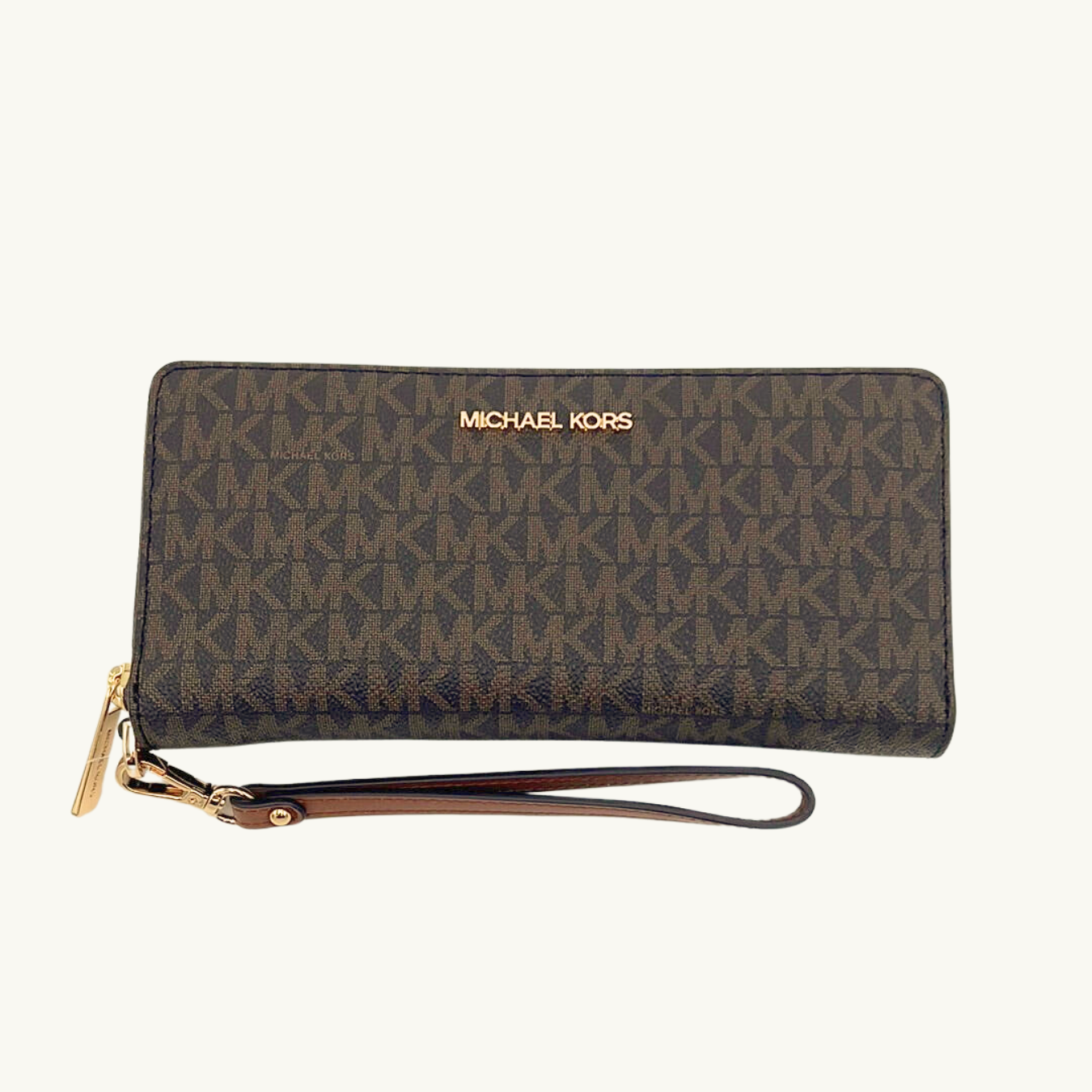 マイケル・コース 長財布 / Jet Set Travel Continental / ブラウン キャンバス