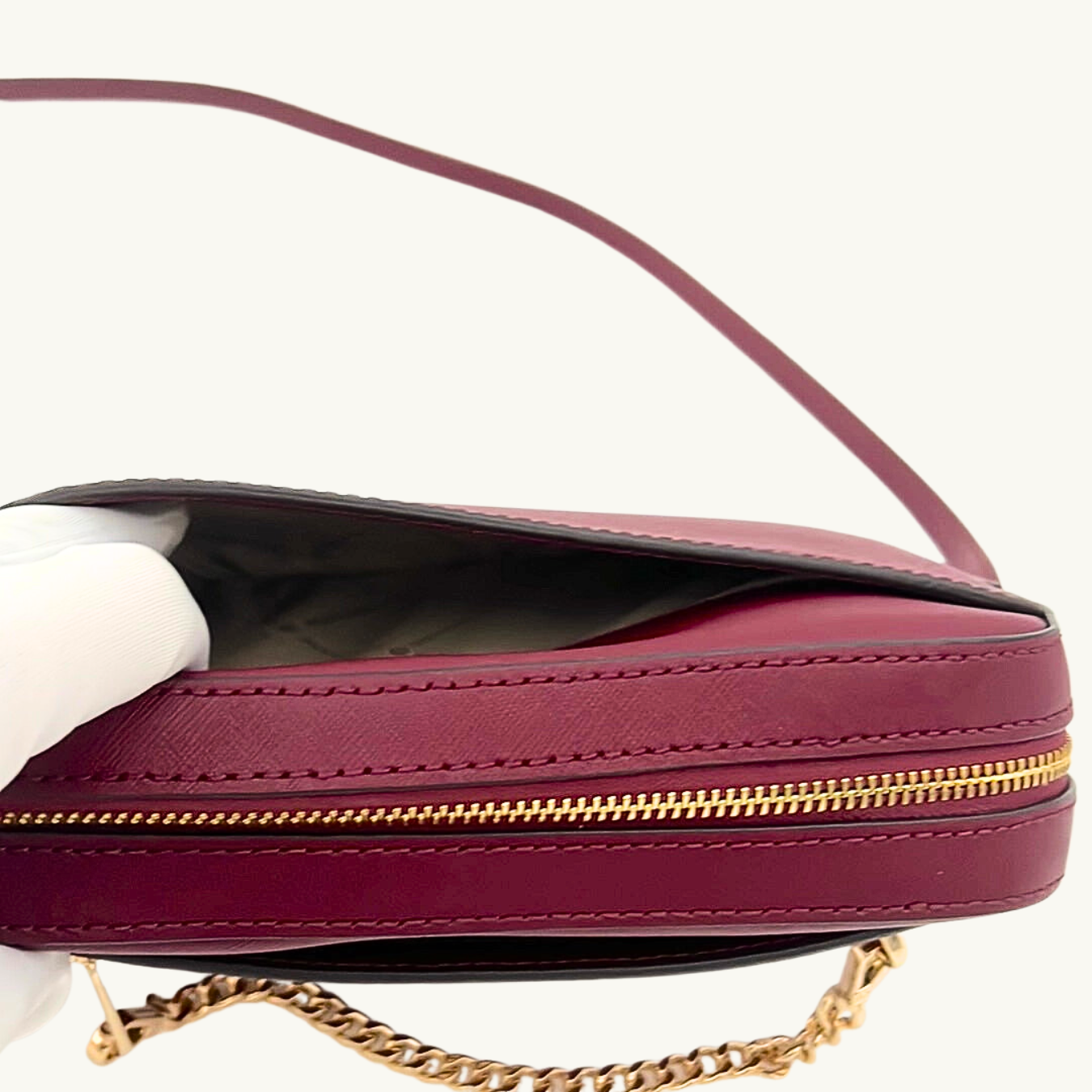 マイケル・コース ショルダーバッグ レディース / JET SET ITEM EAST WEST ZIP CHAIN CROSSBODY / マルベリー サフィアーノレザー