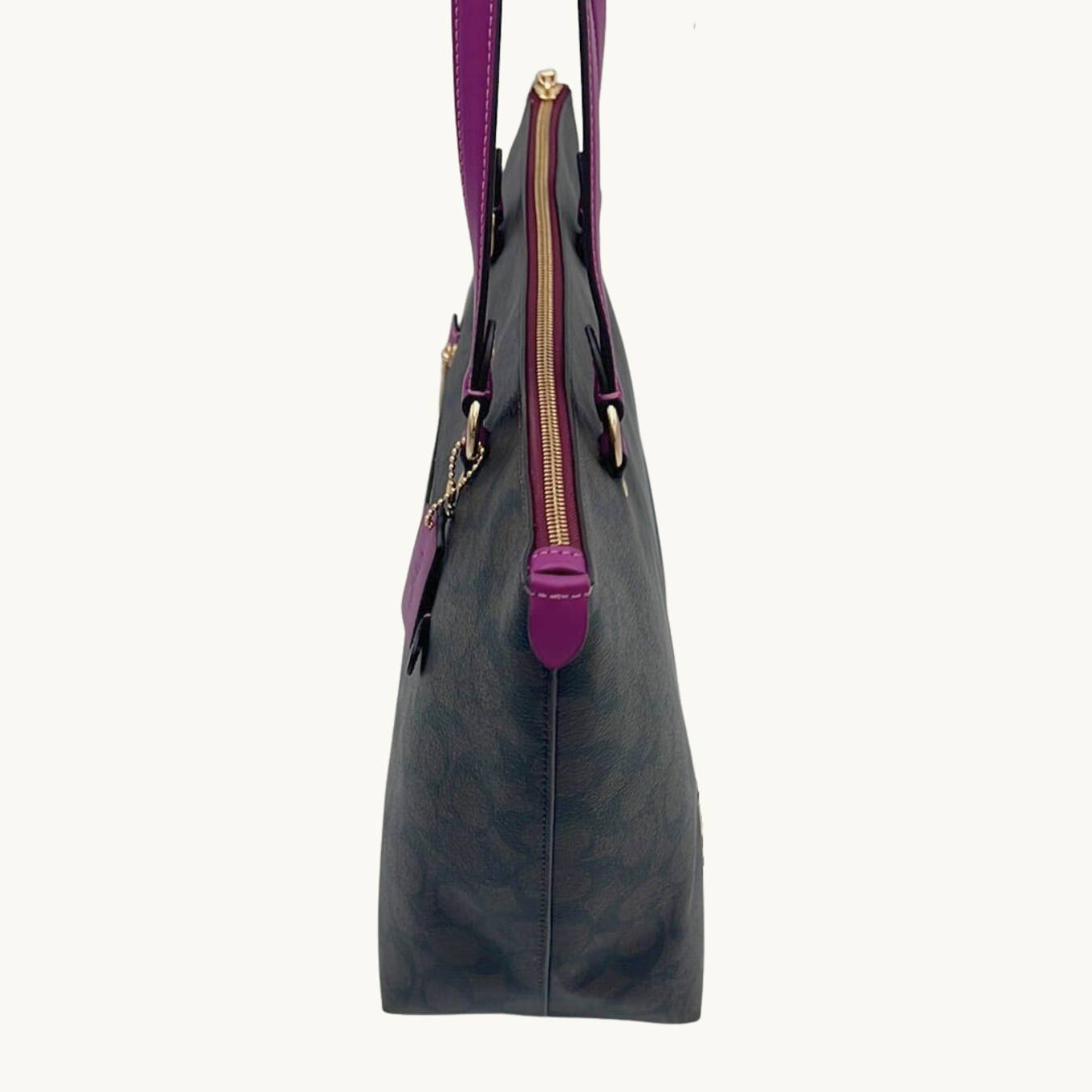 コーチ ギャラリー トートバッグ レディース / GALLERY TOTE IN SIGNATURE CANVAS / ブラウン ダークマゼンタ シグネチャーキャンバス