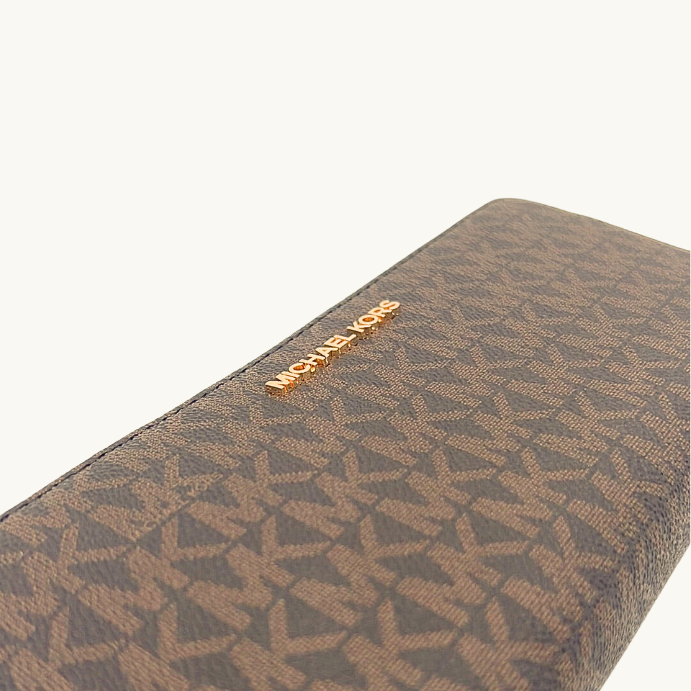 マイケル・コース 長財布 / Jet Set Travel Continental / ブラウン キャンバス