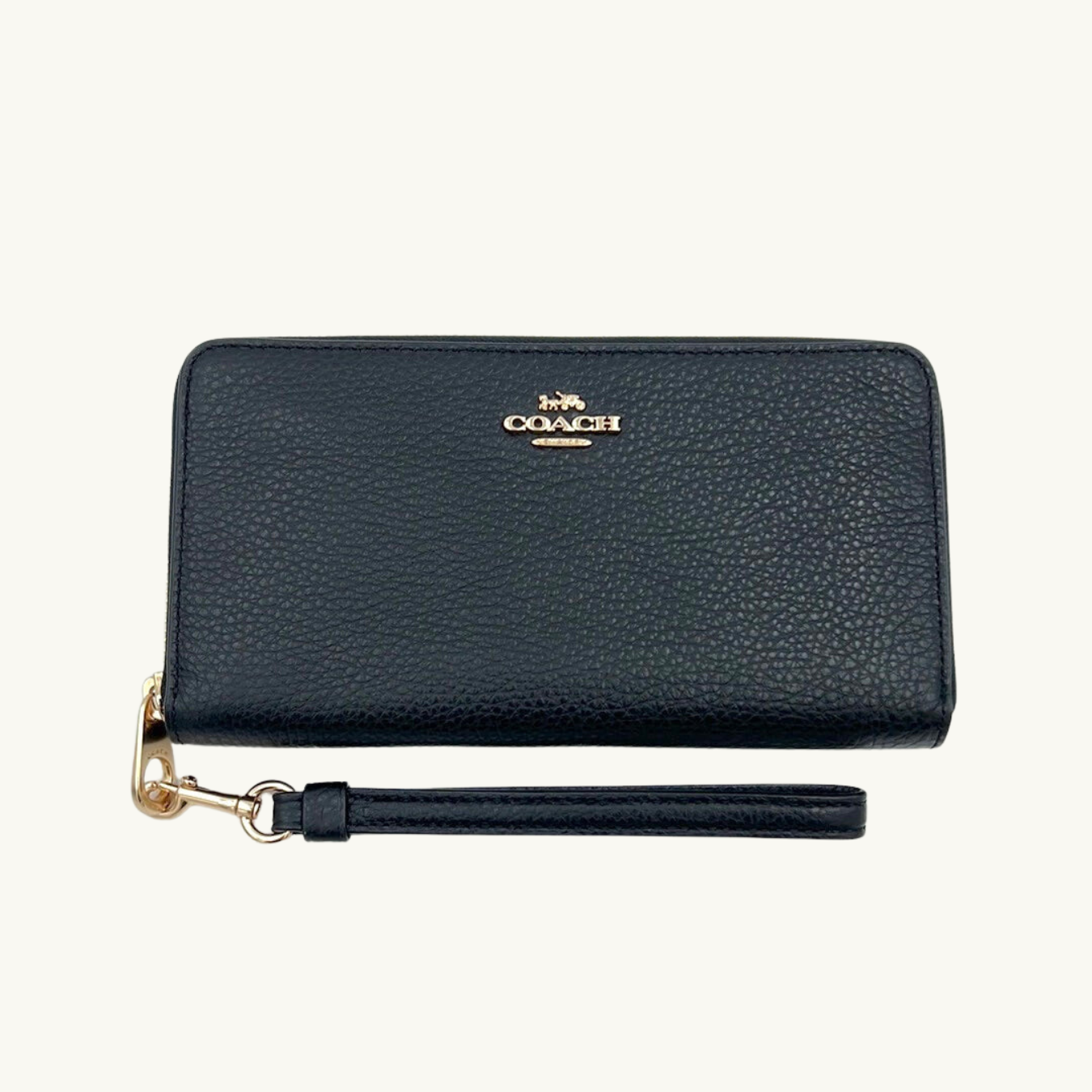 コーチ COACH 財布 長財布 ペブルドレザージップ アラウンド ブラック コーチ 長財布 / LONG ZIP AROUND WALLET / ブラック