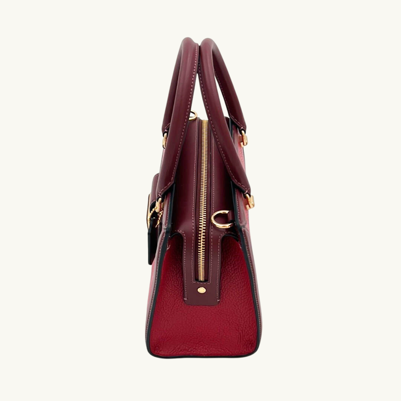 コーチ グレース キャリーオール ハンドバッグ ショルダーバッグ / GRACE CARRYALL / レッドアップルマルチ ペブルレザー