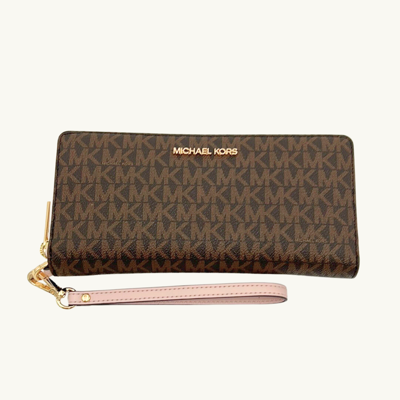 マイケル・コース 長財布 / Jet Set Travel Continental / パウダーブラッシュ キャンバス