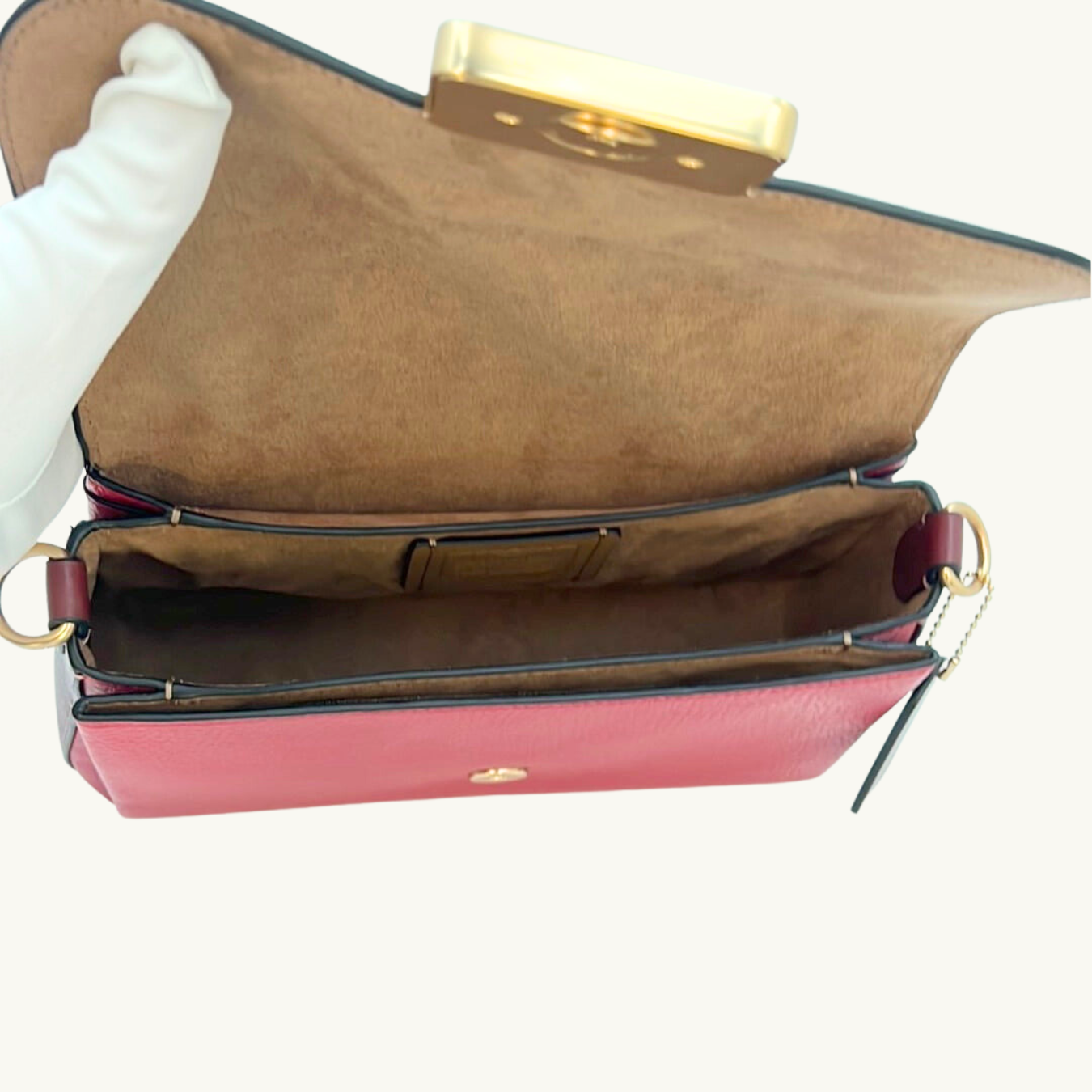 コーチ グレース ショルダー バッグ / GRACE SHOULDER BAG / レッドアップルマルチ ペブルレザー