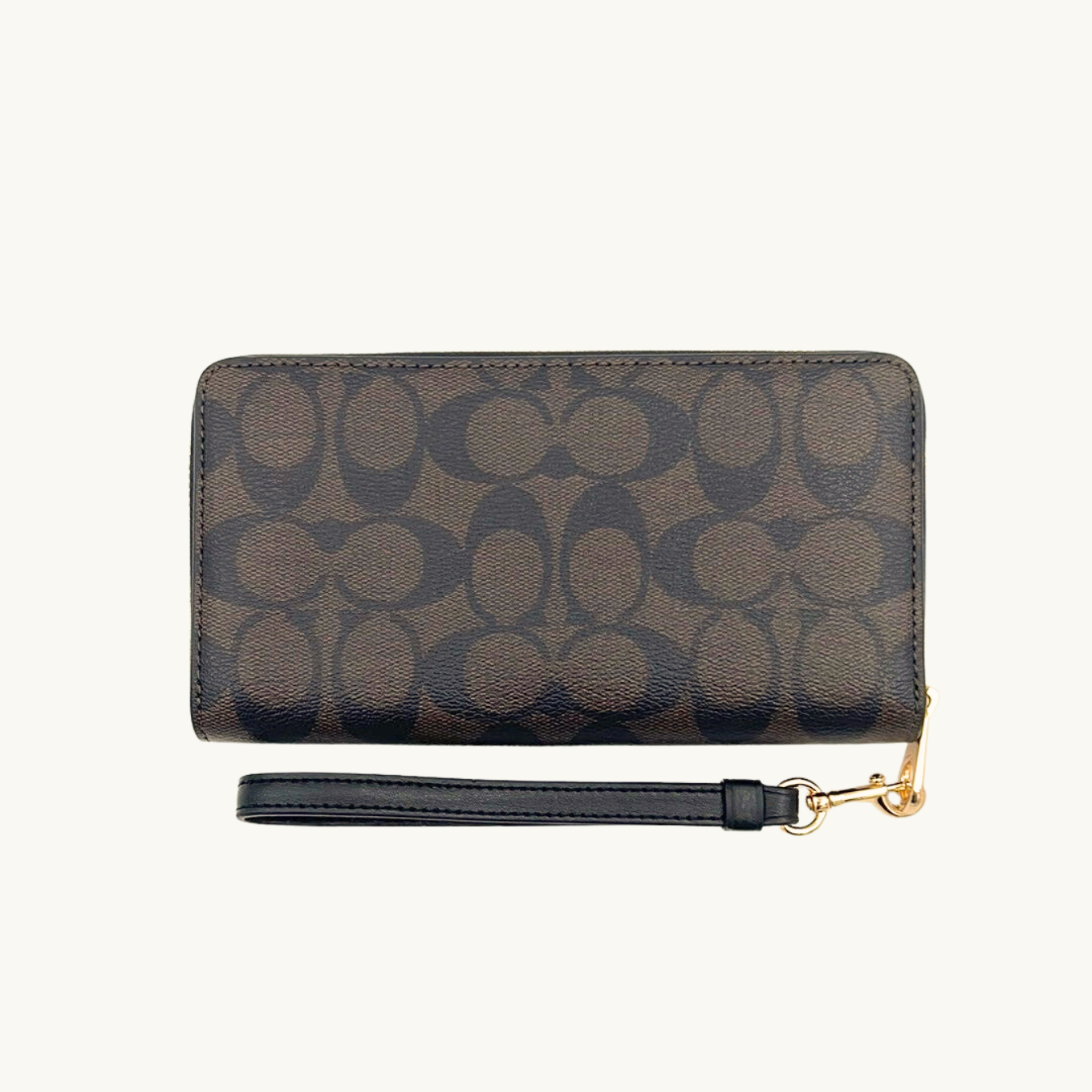 コーチ 長財布 / LONG ZIP AROUND WALLET / ブラウン シグネチャーキャンバス