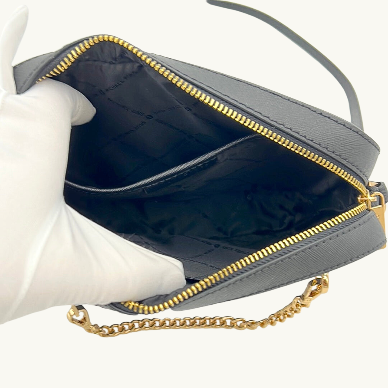 マイケル・コース ショルダーバッグ レディース / JET SET ITEM EAST WEST ZIP CHAIN CROSSBODY / ブラック サフィアーノレザー