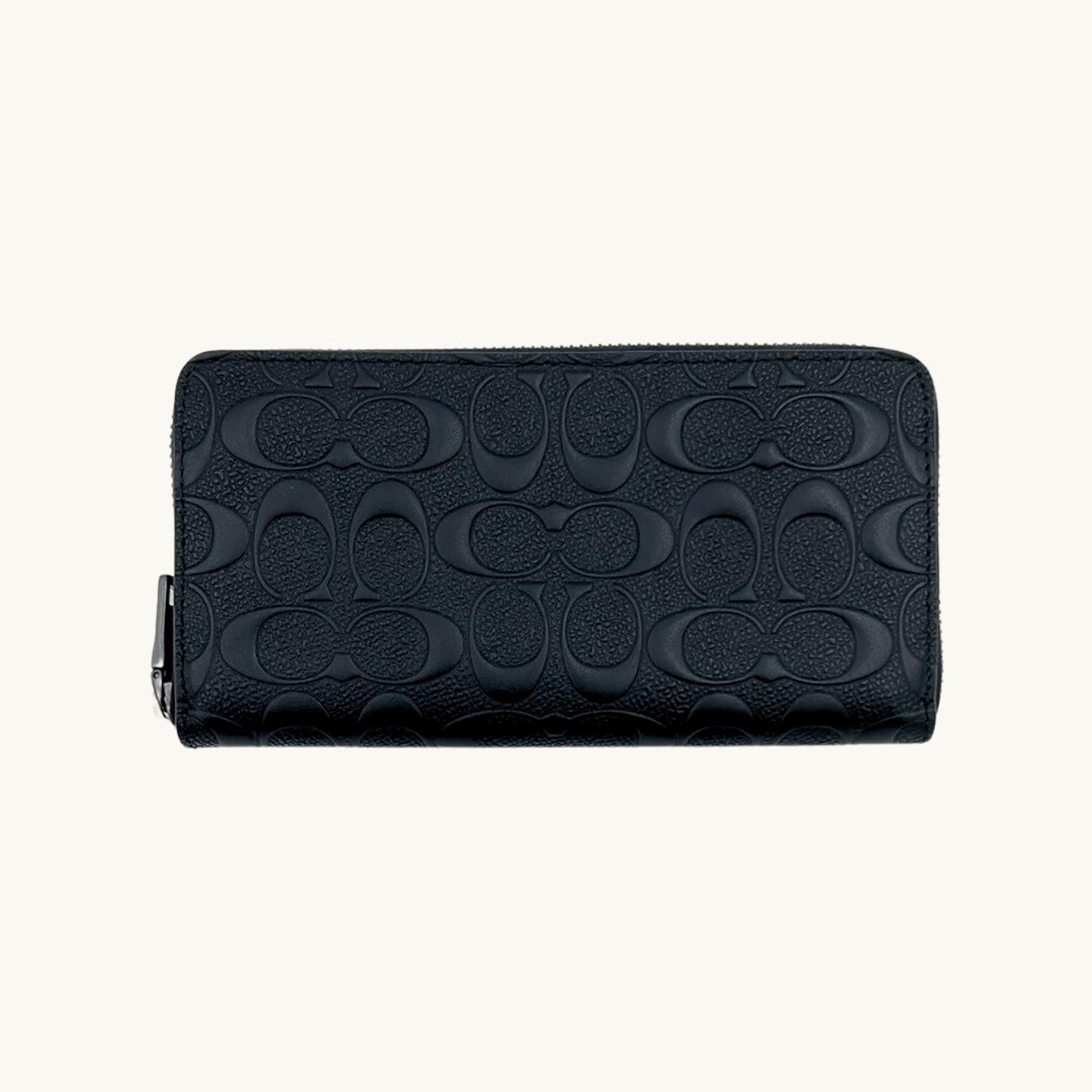コーチ 長財布 / ACCORDION WALLET IN SIGNATURE CROSSGRAIN / ブラック シグネチャークロスグレインレザー