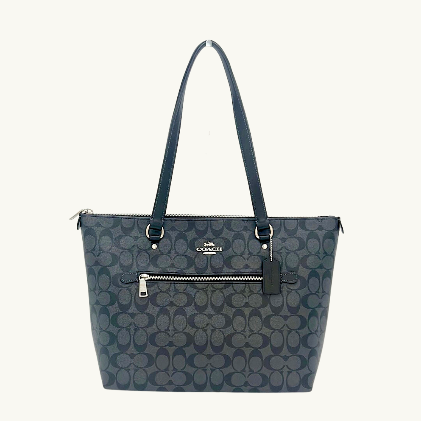 コーチ ギャラリー トートバッグ レディース / GALLERY TOTE IN SIGNATURE CANVAS / グラファイト ブラック シグネチャーキャンバス
