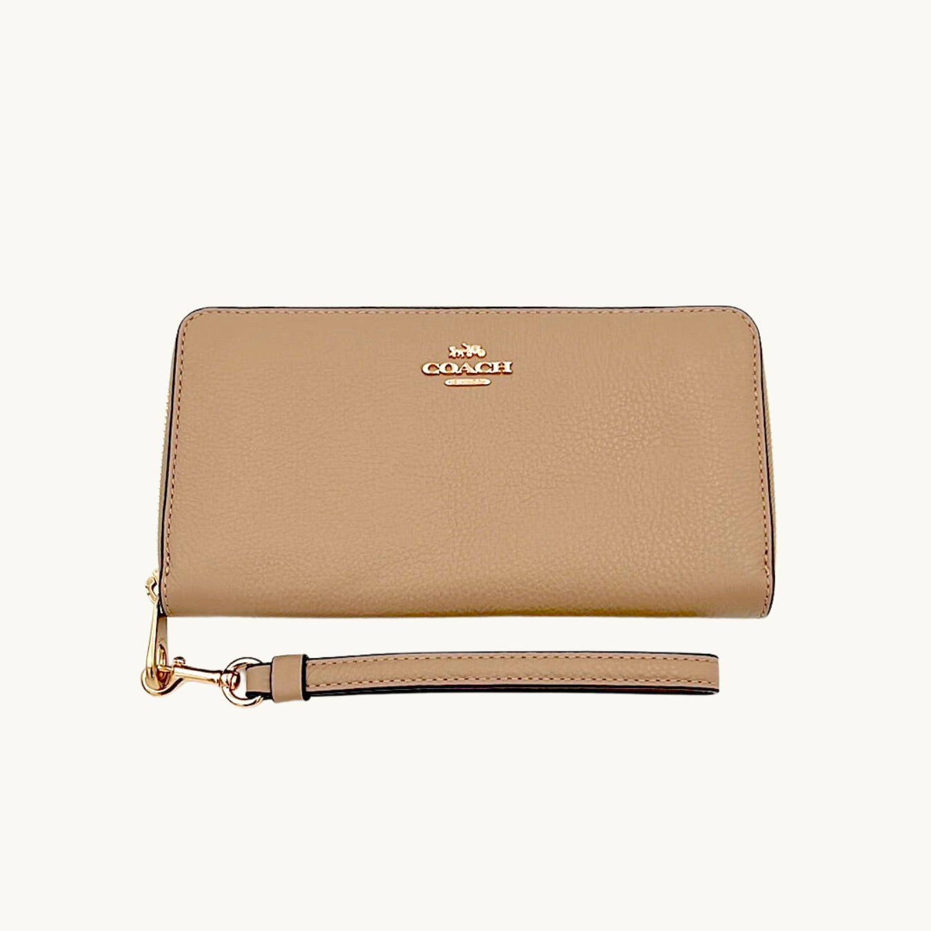 コーチ 長財布 / LONG ZIP AROUND WALLET / トープ ペブルレザー コーチ 長財布 / LONG ZIP AROUND WALLET / トープ ペブルレザー