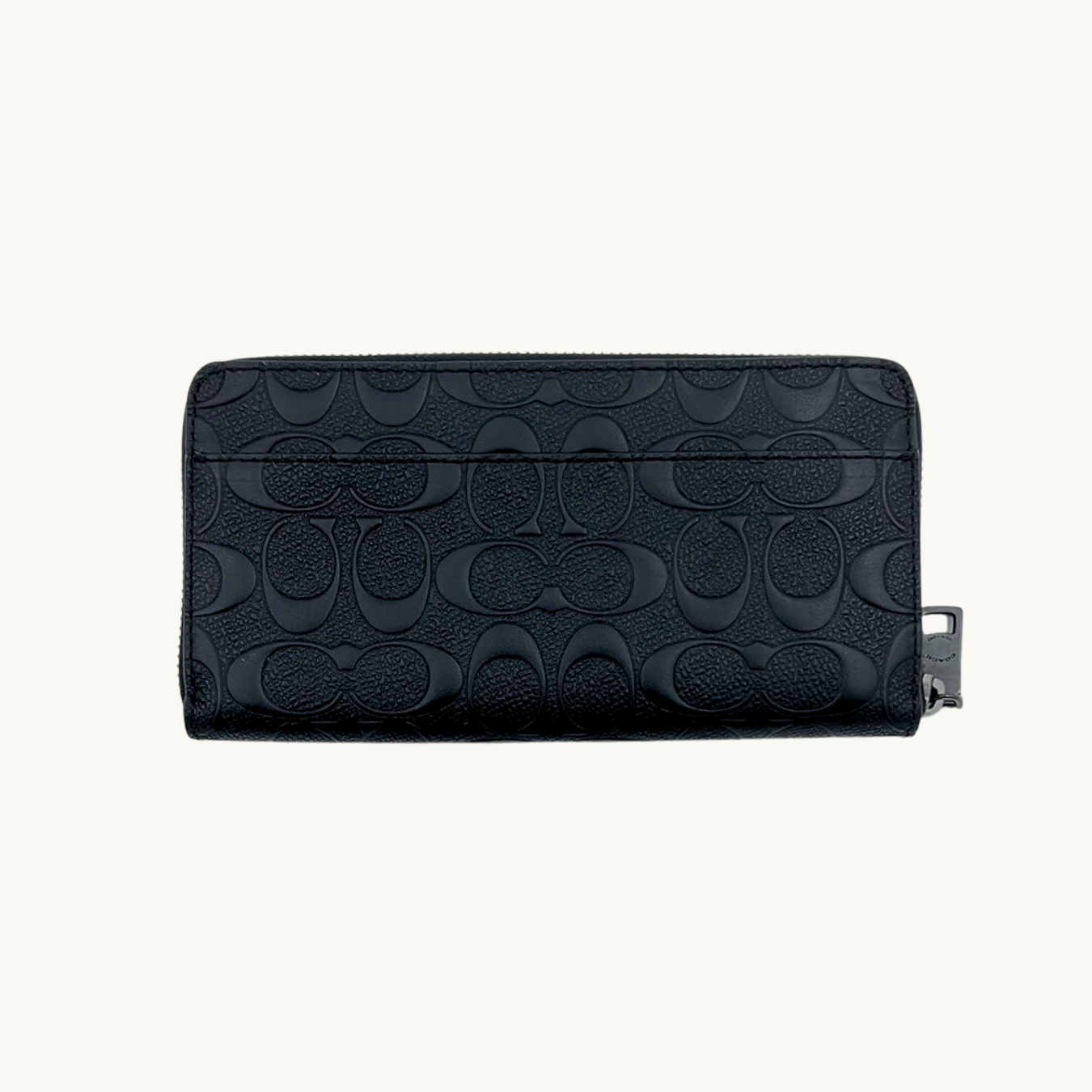 コーチ 長財布 / ACCORDION WALLET IN SIGNATURE CROSSGRAIN / ブラック シグネチャークロスグレインレザー