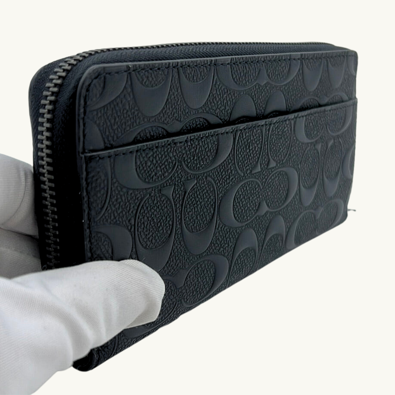 コーチ 長財布 / ACCORDION WALLET IN SIGNATURE CROSSGRAIN / ブラック シグネチャークロスグレインレザー