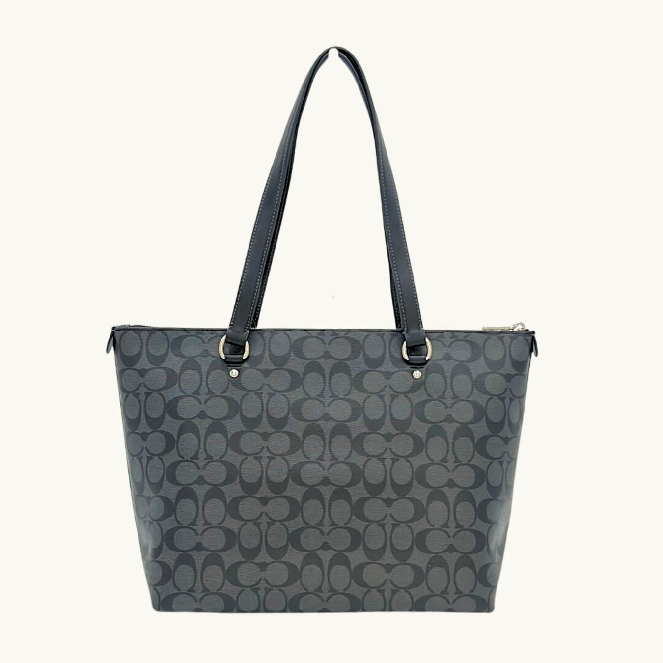 コーチ ギャラリー トートバッグ レディース / GALLERY TOTE IN SIGNATURE CANVAS / グラファイト ブラック シグネチャーキャンバス