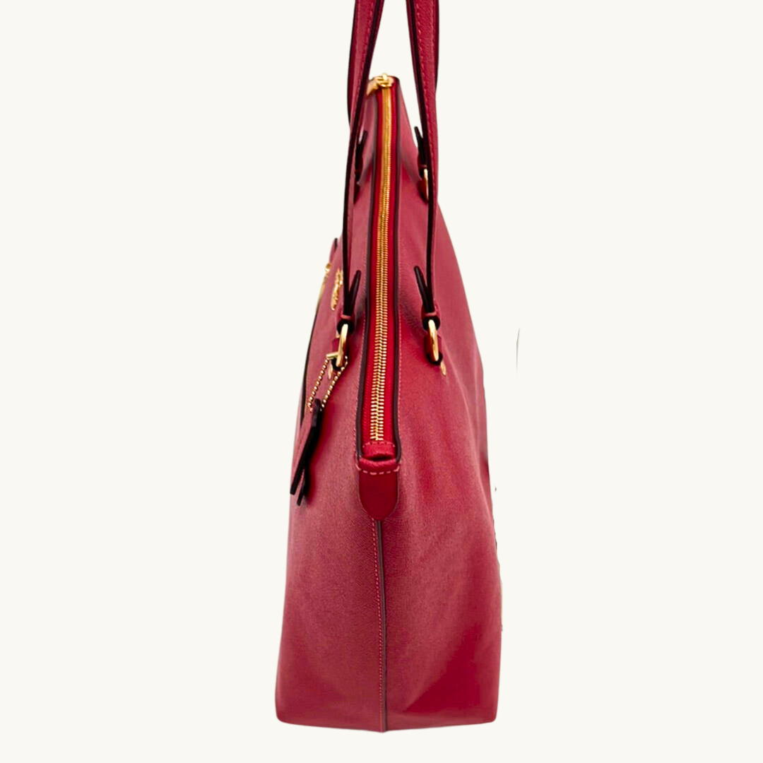 コーチ ギャラリー トートバッグ レディース / CROSS GRAIN LETHER GALLERY TOTE / レッドアップル クロスグレインレザー