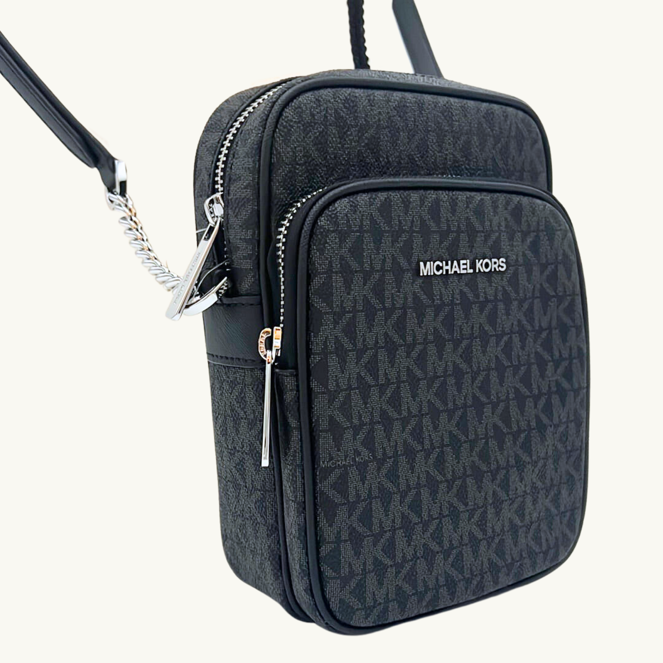 マイケル・コース ショルダーバッグ レディース / JET SET TRAVEL MD NS CHAIN XBODY / ブラック キャンバス