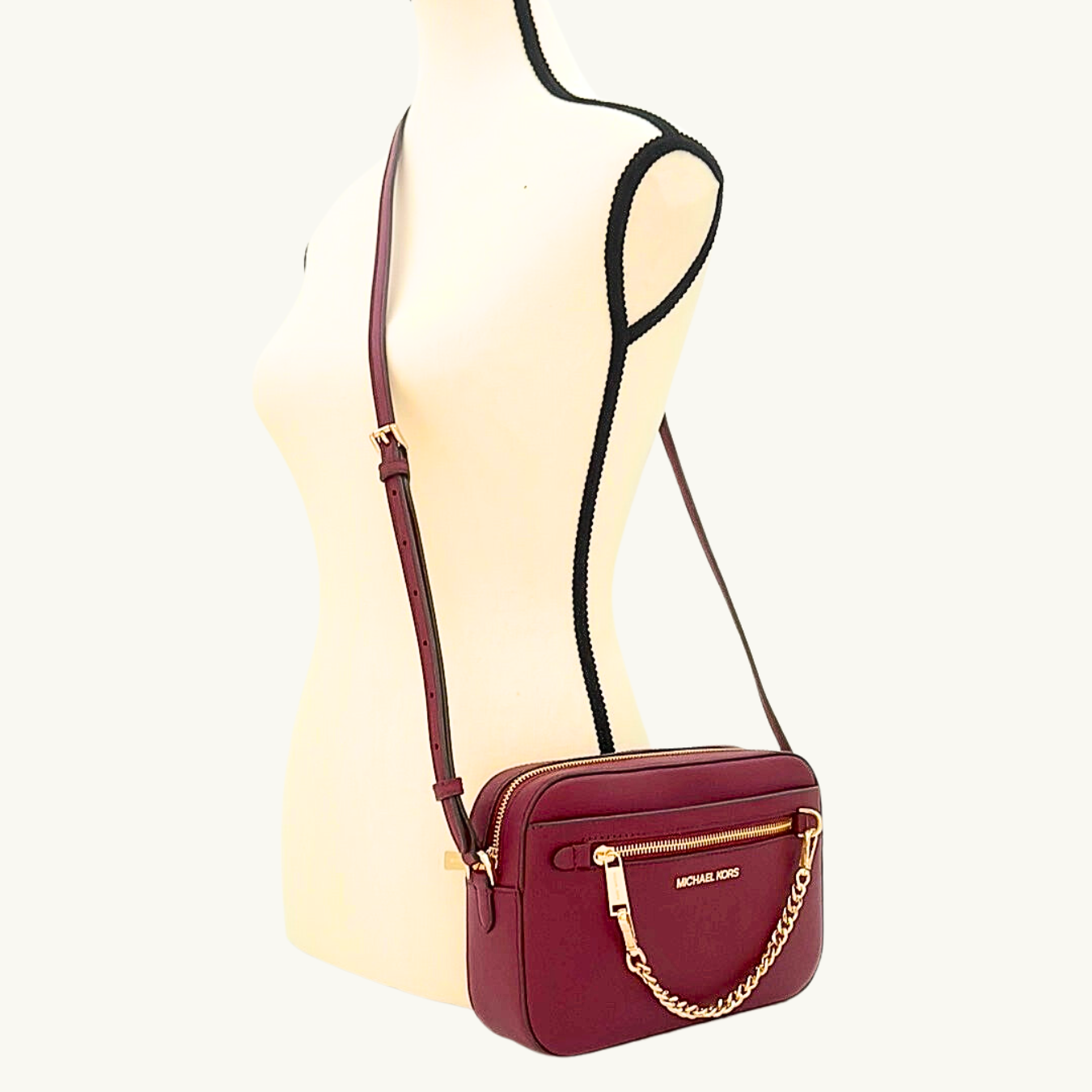 マイケル・コース ショルダーバッグ レディース / JET SET ITEM EAST WEST ZIP CHAIN CROSSBODY / マルベリー サフィアーノレザー