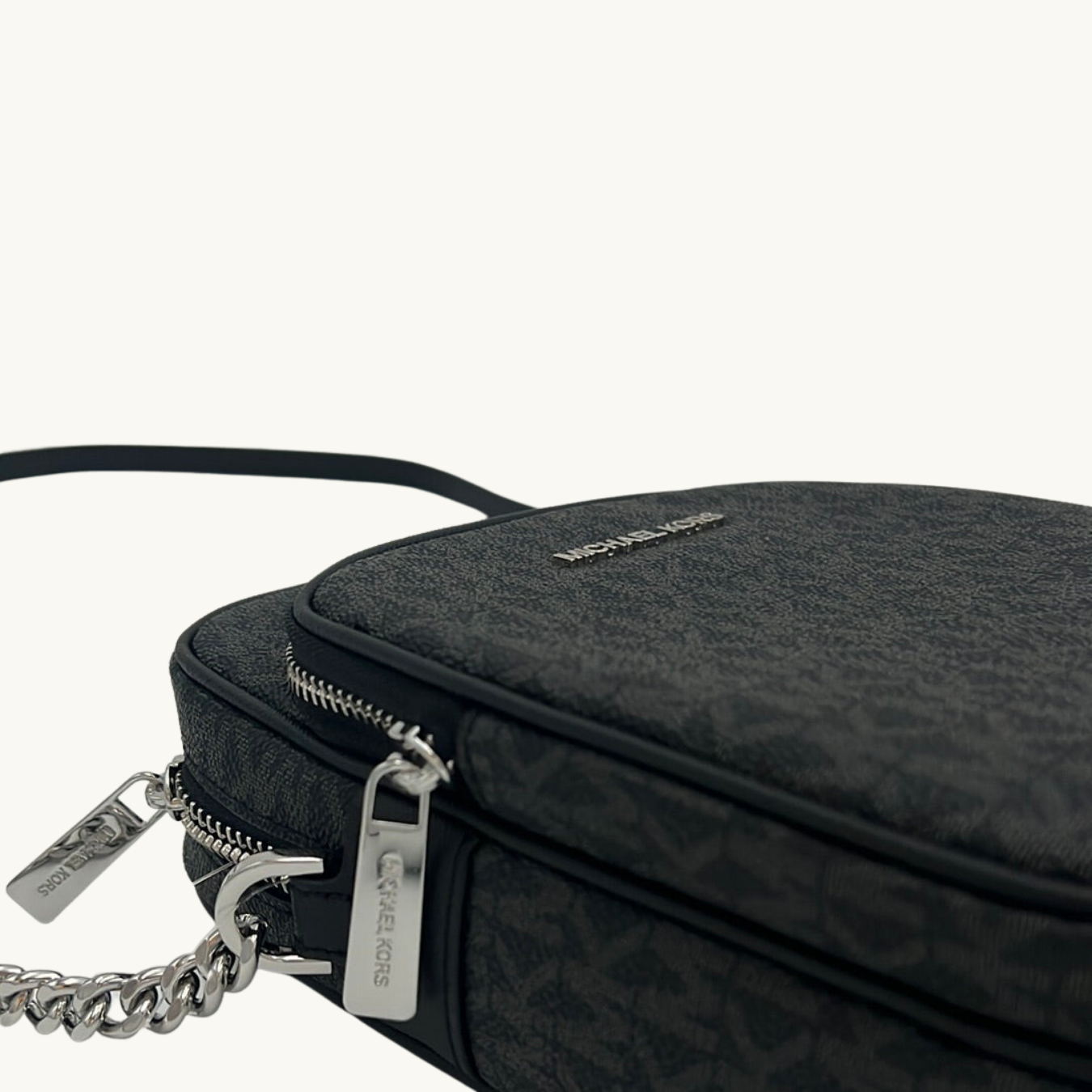 マイケル・コース ショルダーバッグ レディース / JET SET TRAVEL MD NS CHAIN XBODY / ブラック キャンバス