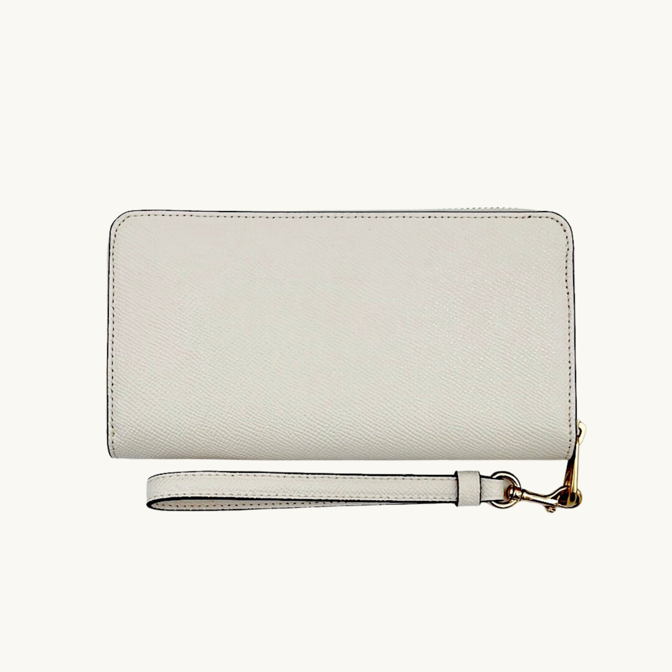 コーチ 長財布 / LONG ZIP AROUND WALLET / チョーク クロスグレインレザー
