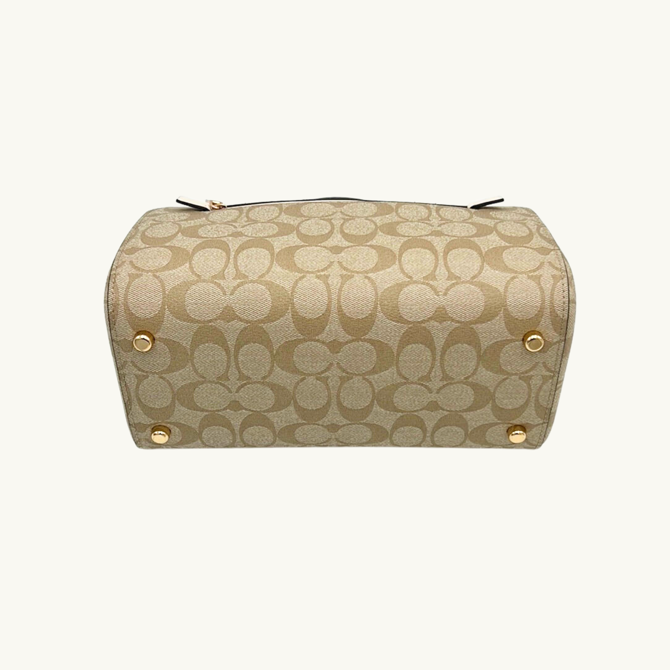 コーチ ハンドバッグ ショルダーバッグ / ROWAN SATCHEL / ライトカーキ チョーク シグネチャーコーテッドキャンバス