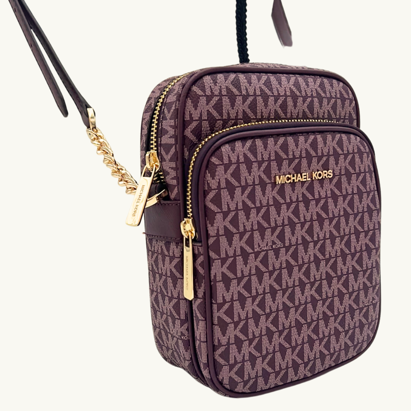 マイケル・コース ショルダーバッグ レディース / JET SET TRAVEL MD NS CHAIN XBODY / ボルドーマルチ キャンバス