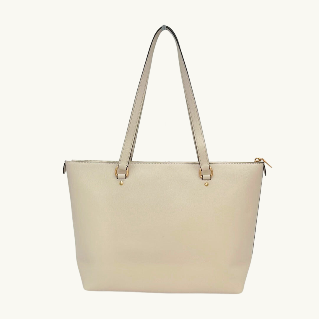 コーチ ギャラリー トートバッグ レディース / CROSS GRAIN LETHER GALLERY TOTE / チョーク クロスグレインレザー