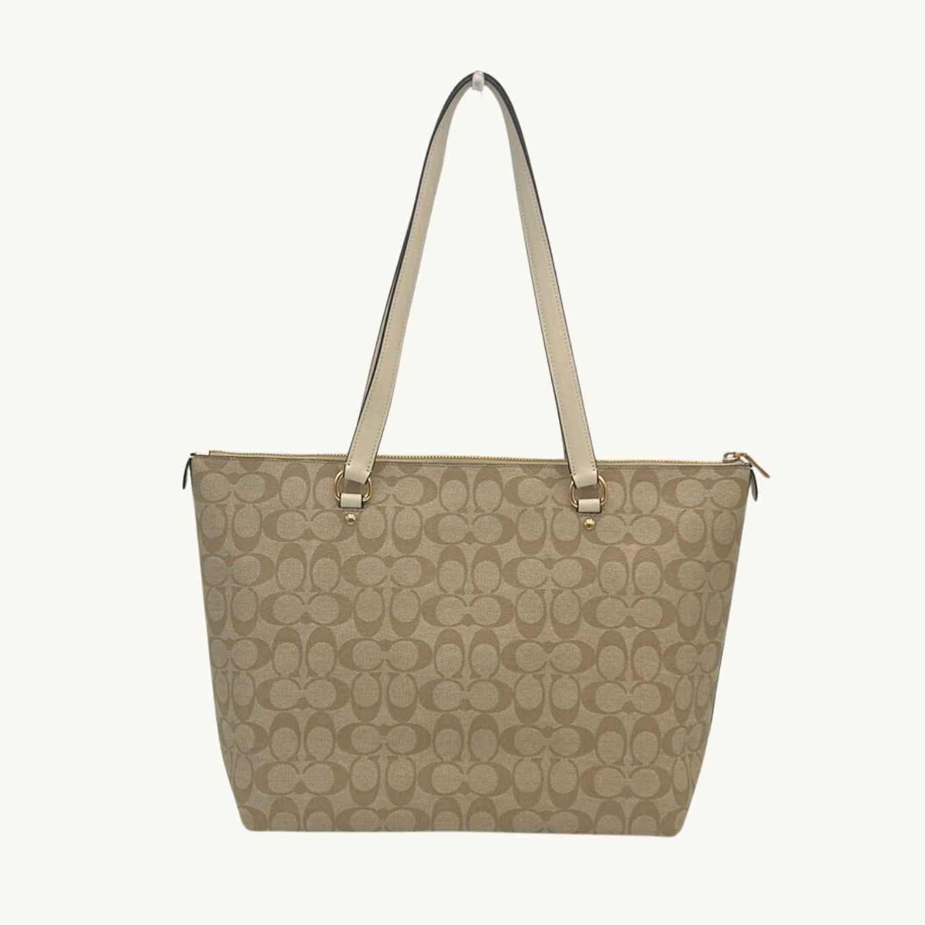 コーチ ギャラリー トートバッグ レディース / GALLERY TOTE IN SIGNATURE CANVAS / ライトカーキ チョーク シグネチャーキャンバス
