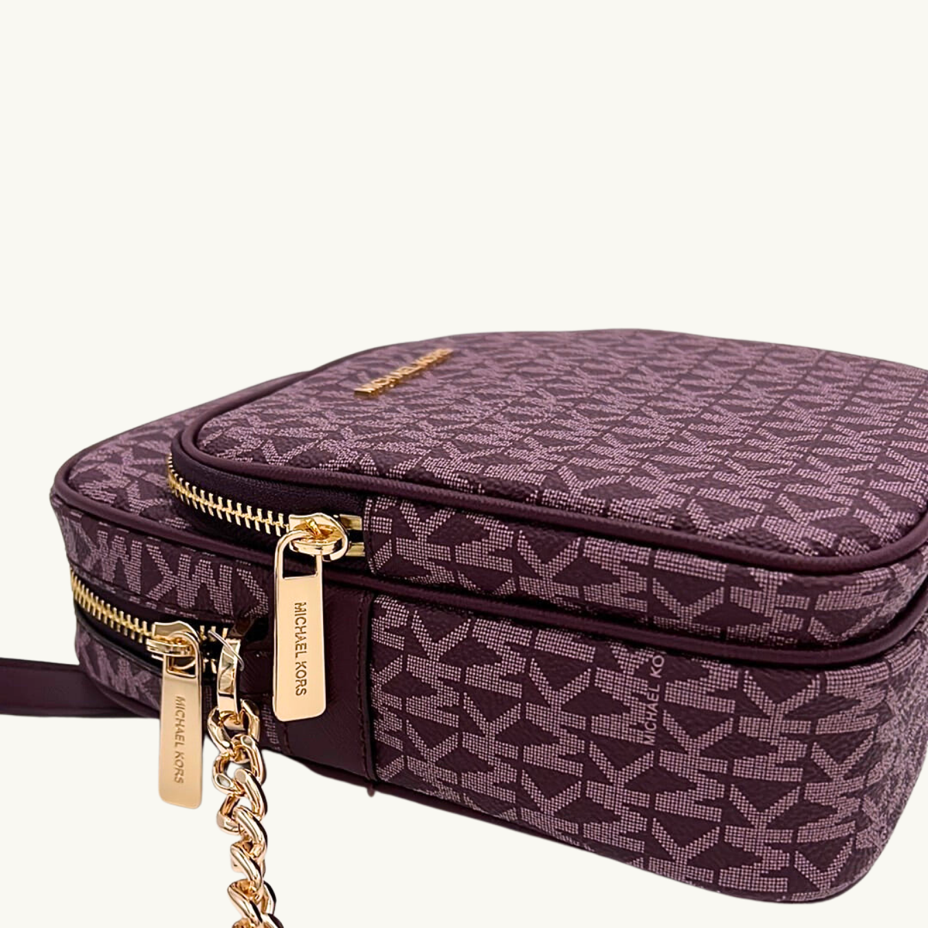 マイケル・コース ショルダーバッグ レディース / JET SET TRAVEL MD NS CHAIN XBODY / ボルドーマルチ キャンバス