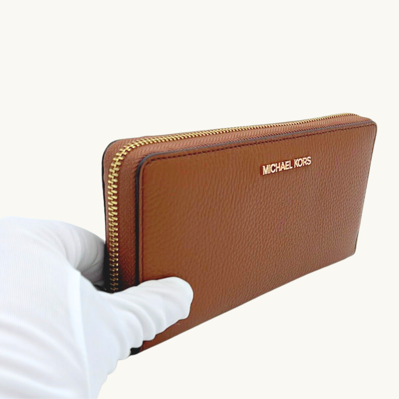 マイケル・コース 長財布 / Jet Set Travel Continental / ラゲッジブラウン ペブルレザー