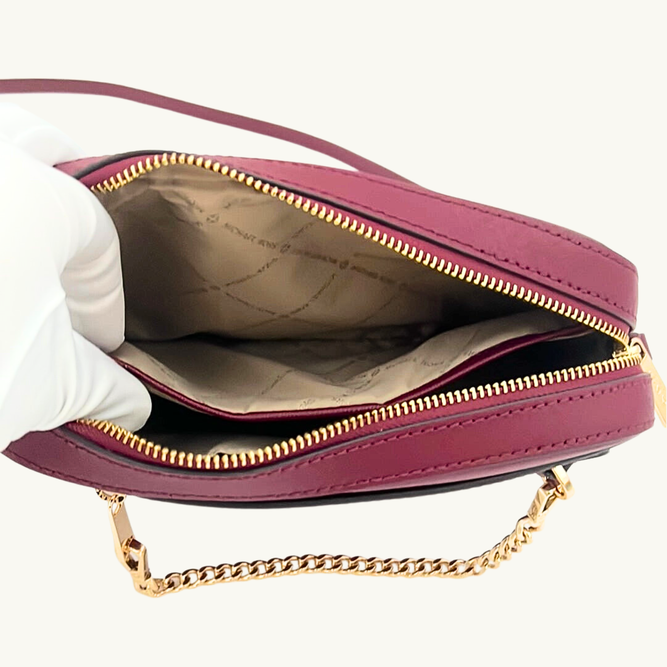 マイケル・コース ショルダーバッグ レディース / JET SET ITEM EAST WEST ZIP CHAIN CROSSBODY / マルベリー サフィアーノレザー