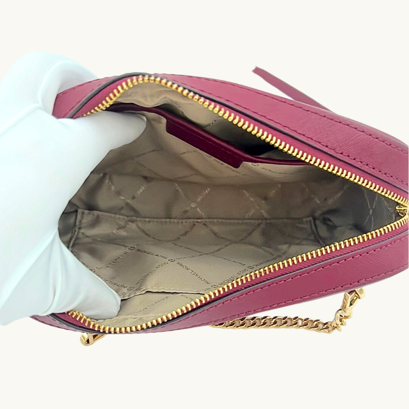 マイケル・コース ショルダーバッグ レディース / JET SET ITEM EAST WEST ZIP CHAIN CROSSBODY / マルベリー サフィアーノレザー