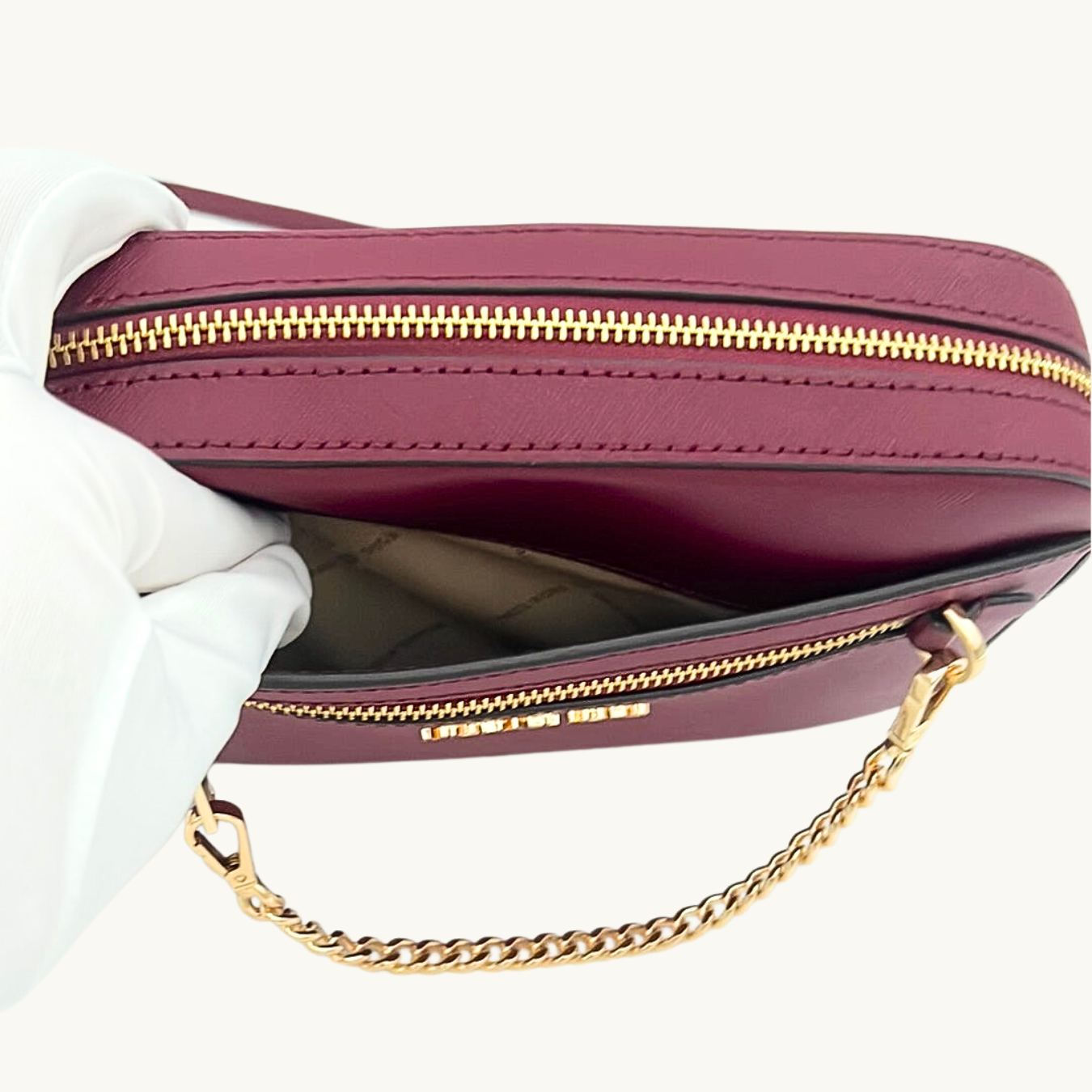 マイケル・コース ショルダーバッグ レディース / JET SET ITEM EAST WEST ZIP CHAIN CROSSBODY / マルベリー サフィアーノレザー