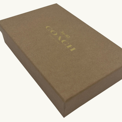 コーチ ミニ財布 コインケース (箱付き) / BOXED MINI WALLET ON A CHAIN / ブラックチェリー クロスグレインレザー