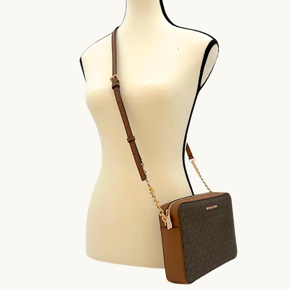 MICHAEL KORS メッセンジャーバッグ ブラウン/イエロー MICHAEL KORS メッセンジャーバッグ ブラウン/イエロー