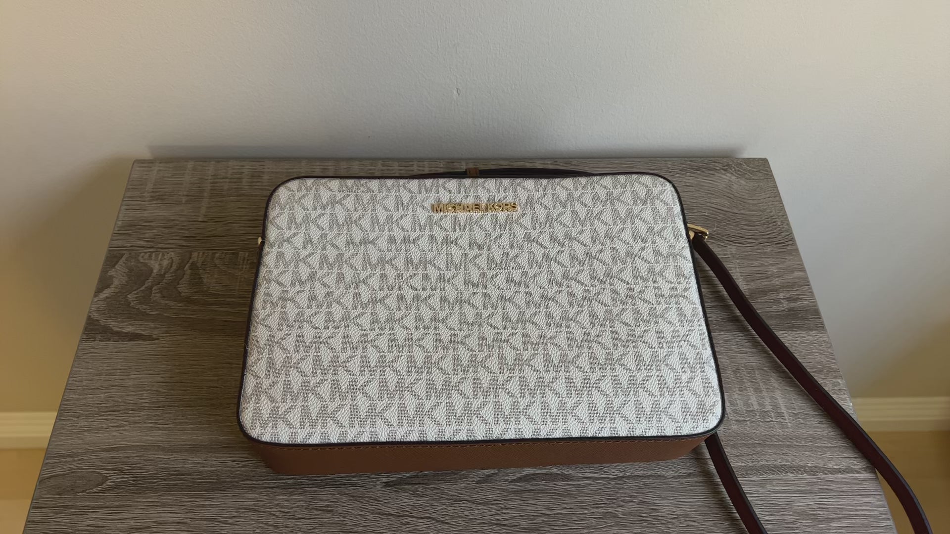 MICHAEL KORS - □新品同様□ MICHAEL KORS マイケルコース キャンバス トートバッグ ショルダーバッグ 肩掛け アイボリー系×ブラック系  BL2669の通販 by pleasureラクマ店｜マイケルコースならラクマ